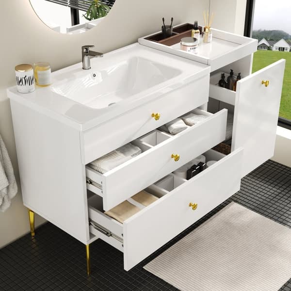 Allaskaappi pesualtaalla 120×47,5×80 cm – Modernit kylpyhuonekalusteet, alakaappi kylpyhuoneeseen/eteiseen/eteiseen, tyylikäs muotoilu