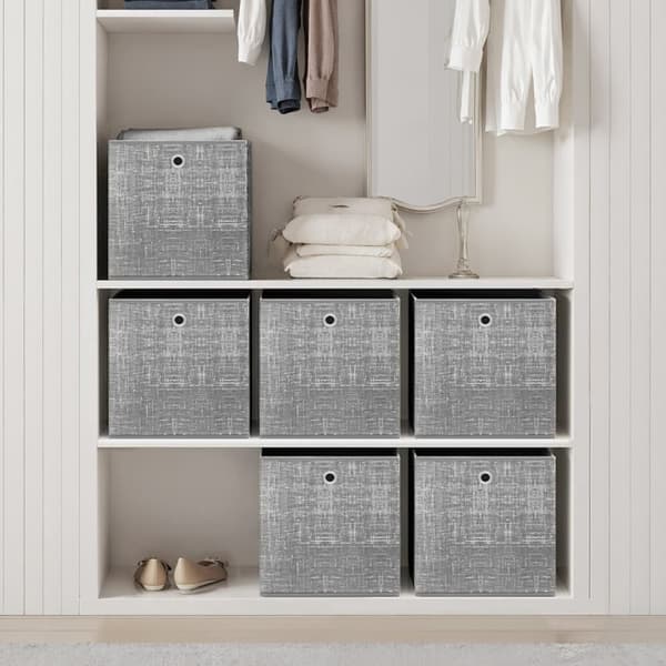 Rootz 6 -stycken lagringsboxuppsättning - Beställningsboxar - Arrangörslåda - Spacebesparing - 33 cm x 33 cm x 33 cm