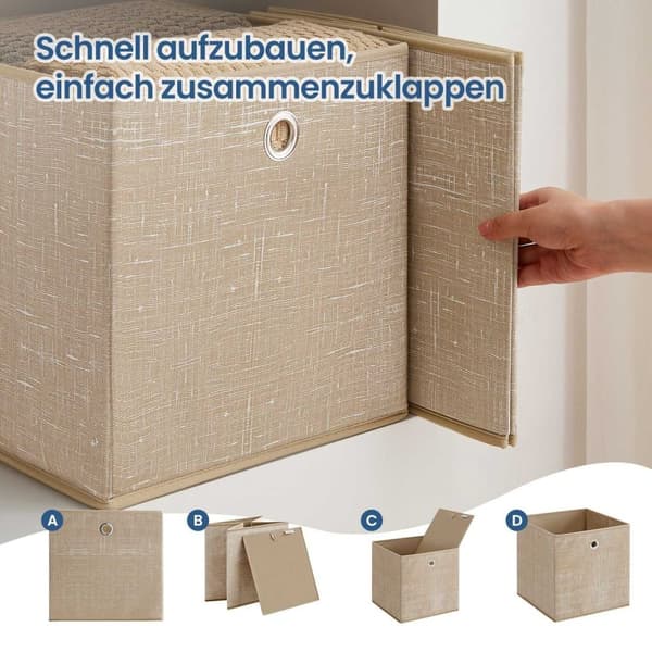 Rootz 6 -stykker opbevaringsboks sæt - Ordrebokse - Ikke -vævet arrangør - Rumbesparende - 30 x 30 x 30 cm