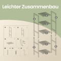 Miniatyrbild 4 av 6: Rootz 5 -nivå smal badrumshylla - Multifunktionell förvaring - Space Saving Organizer - Bambu - 33x33x146cm