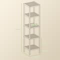 Miniatyrbild 5 av 6: Rootz 5 -nivå smal badrumshylla - Multifunktionell förvaring - Space Saving Organizer - Bambu - 33x33x146cm