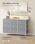Miniatyrbillede 3 af 6: Rootz 9 Skuffekiste - Opbevaringsenhed - Kommode - LED -belysning - Rumbesparende - 33,5 x 114 x 84 cm