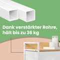 Miniatyrbillede 4 af 6: ROOTZ CHOST OF THEBLEERS - LAKET - Opbevaringsenhed - 5 stofskuffer med håndtag - Max 68 kg belastning - 29 cm x 98,2 cm x 70 cm