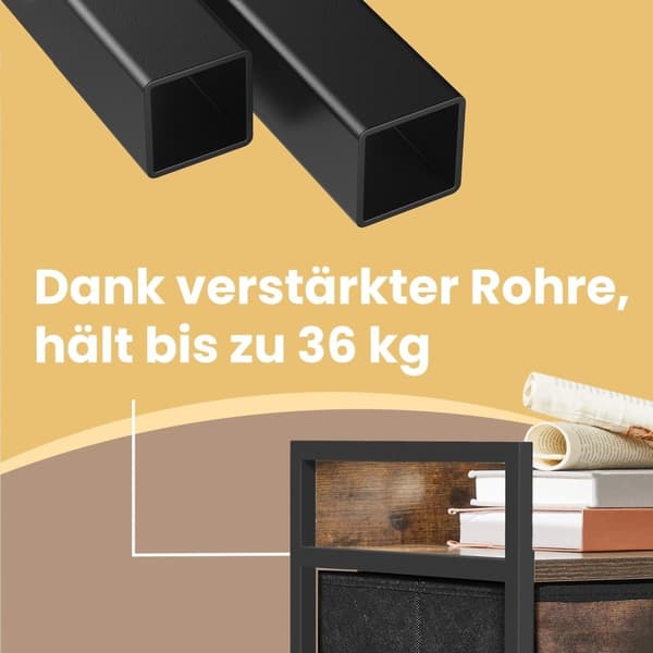 Rootz Chest of Drawers - Lagringsenhet - Dresser Organizer - 5 Tyglådor - 29 cm x 98,2 cm x 70 cm