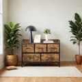 Miniatyrbild 2 av 6: Rootz Chest of Drawers - Lagringsenhet - Dresser Organizer - 5 Tyglådor - 29 cm x 98,2 cm x 70 cm