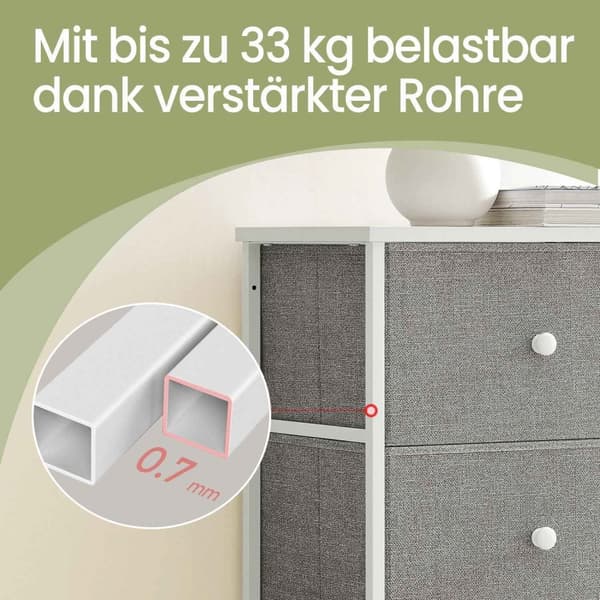 Rootz byrå garderob - tygland - förvaringsskåp - lätt - 30 x 80 x 71 cm