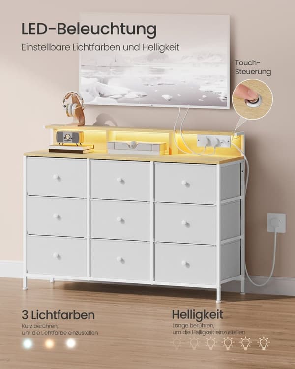 ROOTZ CHOST OF THEBLEERS - KOLLER - Opbevaringsenhed - LED -belysning - 33,5 T x 114 W x 84 H cm - Cloud White - Funktionelt design
