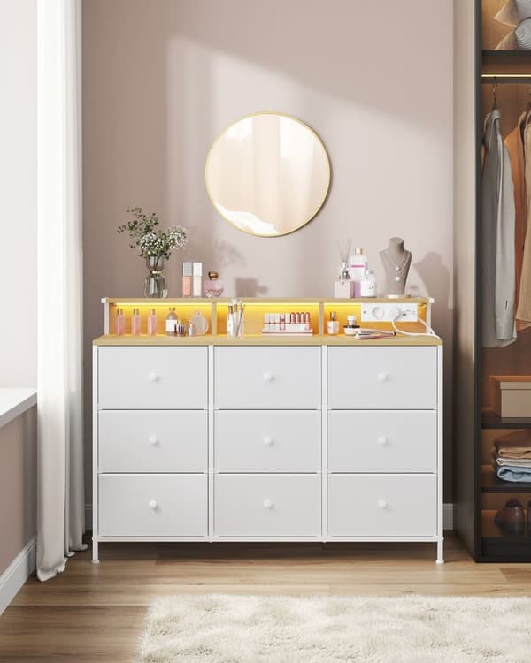 ROOTZ CHOST OF THEBLEERS - KOLLER - Opbevaringsenhed - LED -belysning - 33,5 T x 114 W x 84 H cm - Cloud White - Funktionelt design