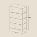 Miniatyrbild 5 av 5: Rootz -lådor - förvaringsskåp - 5 lådor Steel Dresser - Space Saving - 30cm x 56 cm x 93 cm