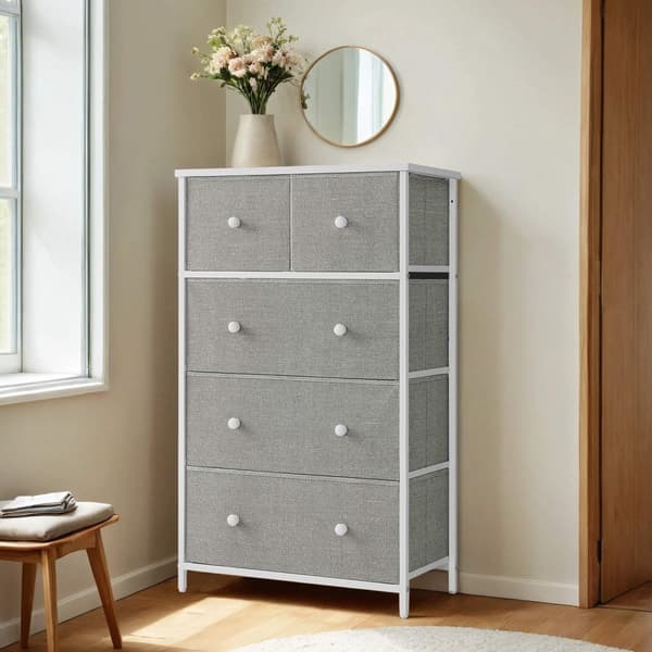 Rootz -lådor - förvaringsskåp - 5 lådor Steel Dresser - Space Saving - 30cm x 56 cm x 93 cm