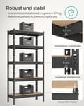 Miniatyrbillede 3 af 9: Rootz Heavy Duty Shelf - 5 Tier Storage Unit - Robust Rack - 875 kg kapacitet - Steel & MDF - 30 x 75 x 150 cm