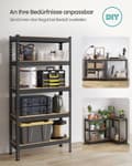 Miniatyrbillede 6 af 9: Rootz Heavy Duty Shelf - 5 Tier Storage Unit - Robust Rack - 875 kg kapacitet - Steel & MDF - 30 x 75 x 150 cm
