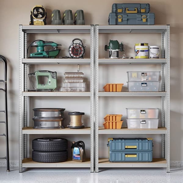 Rootz Heavy Duty Storage -hylly - Kohdekerros hylly - Autotalli järjestäjä - Rustiresistentti - 200 cm x 100 cm x 50 cm