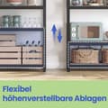 Pikkukuva 3 / 5: Rootz Heavy -Duty Hylly Warehouse - Basement -hylly - säilytysteline - 50 x 100 x 200 cm - Steel & MDF