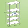 Pikkukuva 4 / 5: Rootz Heavy -Duty Hylly Warehouse - Basement -hylly - säilytysteline - 50 x 100 x 200 cm - Steel & MDF