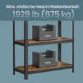 Miniatyrbillede 3 af 5: Rootz Heavy -Duty hylde - lagerhylde - kælderhylde - stabil stålstruktur - 40 cm x 90 cm x 180 cm