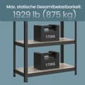 Pikkukuva 3 / 5: Rootz Heavy Dut -hylly - Varaston hylly - Kellarihylly - Teräs & MDF - Max Load 875kg - 40x90x180cm