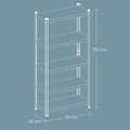 Pikkukuva 5 / 5: Rootz Heavy Dut -hylly - Varaston hylly - Kellarihylly - Teräs & MDF - Max Load 875kg - 40x90x180cm