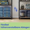 Miniatyrbillede 3 af 5: Rootz Heavy -Duty hylde - lagerhylde - kælderhylde - stålstruktur - 50 cm x 100 cm x 200 cm