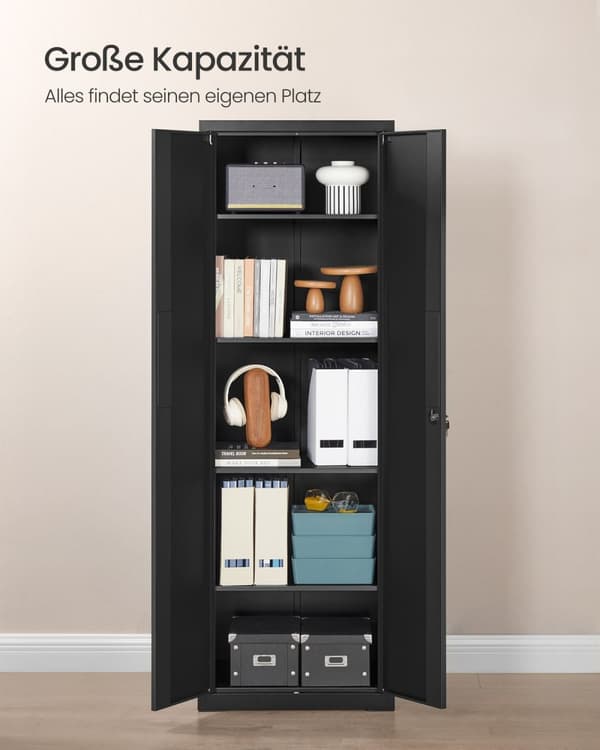 Rootz Multi -Purpose Storage Cabinet - Organizer - Shelving Unit - Høj belastningskapacitet - 40 cm x 60 cm x 180 cm