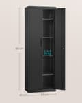 Miniatyrbillede 9 af 10: Rootz Multi -Purpose Storage Cabinet - Organizer - Shelving Unit - Høj belastningskapacitet - 40 cm x 60 cm x 180 cm