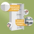 Miniatyrbild 4 av 5: Rootz Multi -Purpose File Cabinet - förvaringsskåp - Pulvercoated Steel - Hållbar - 40x80x180cm - Matt White