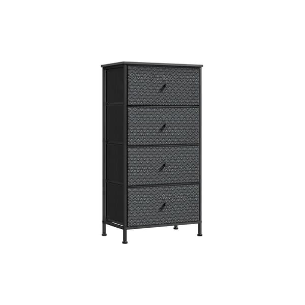 Rootz Tvätt Chopper - 4 Drawer Dresser - Lagringsarrangör - Spacebesparing - 30 x 51 x 99 cm - Ebony Black Ink