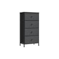 Miniatyrbild 1 av 6: Rootz Tvätt Chopper - 4 Drawer Dresser - Lagringsarrangör - Spacebesparing - 30 x 51 x 99 cm - Ebony Black Ink