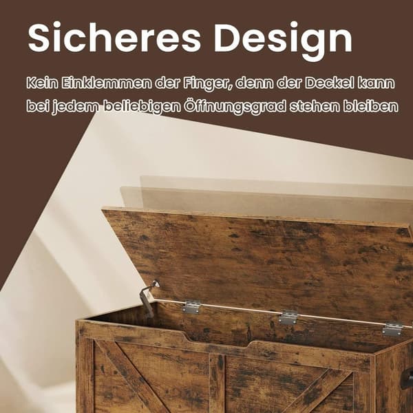 Rootz Shoe Bench - Penkki säilytystilassa - istuinrinta - Vintage Brown Elegance - 100cm x 40 cm x 46cm