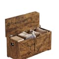 Pikkukuva 1 / 3: Rootz Shoe Bench - Penkki säilytystilassa - istuinrinta - Vintage Brown Elegance - 100cm x 40 cm x 46cm