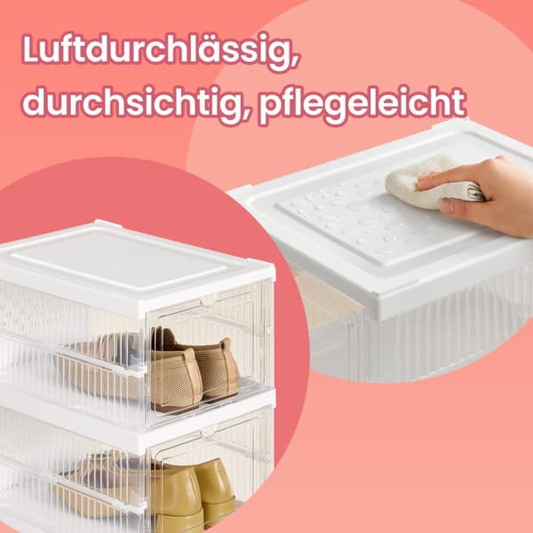Rootz Set Shoe Cabinet - Integreret skoarrangør - 18 kasser - Rumbesparende - 35,5 cm x 25,5 cm x 105 cm