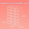 Miniatyrbillede 6 af 6: Rootz Set Shoe Cabinet - Integreret skoarrangør - 18 kasser - Rumbesparende - 35,5 cm x 25,5 cm x 105 cm