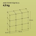 Miniatyrbillede 6 af 6: Rootz Schuhregal hyldesystem - skoarrangør - plastgarderobe - let vedligeholdelse - 93 cm x 123 cm x 31 cm