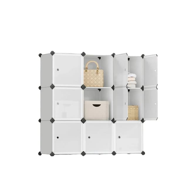 Rootz Schuhregal hyldesystem - skoarrangør - plastgarderobe - let vedligeholdelse - 93 cm x 123 cm x 31 cm