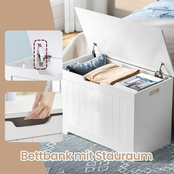 Rootz Shoe Bench - Bænk med opbevaring - Opbevaringsskab - Sæder og butikker - MDF -paneler - 76 cm x 48 cm x 40 cm