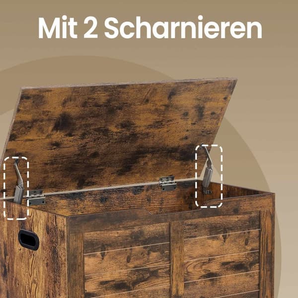 Rootz Shoe Bench - Bænk med opbevaringsplads - Sædebryst med hængsler - Organisation og butik - 40 cm x 80 cm x 46 cm