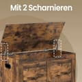 Miniatyrbillede 3 af 6: Rootz Shoe Bench - Bænk med opbevaringsplads - Sædebryst med hængsler - Organisation og butik - 40 cm x 80 cm x 46 cm
