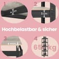 Miniatyrbillede 5 af 5: Rootz Stand Shelf - Bookhelf - Warehouse Shelf - Holdable Steel & MDF - 37x37x150 cm - Greige -sort finish