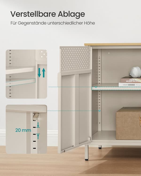 Rootz Storage Cabinet - Arrangørenhed - Hylderum - Holdbart design - 40 cm x 80 cm x 76 cm