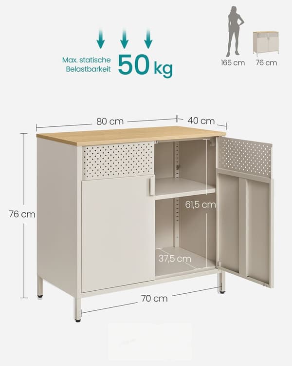 Rootz Storage Cabinet - Arrangørenhed - Hylderum - Holdbart design - 40 cm x 80 cm x 76 cm
