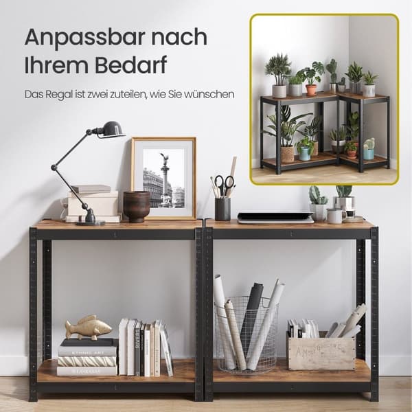 Rootz Stand Shelf - Bookhelf - Warehouse Shelf - Robust & Holdable - 40 cm x 80 cm x 160 cm