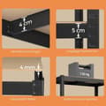 Miniatyrbillede 3 af 6: Rootz Stand Shelf - Boghylde - Lagerhylde - Holdbar opbevaring - 40 x 80 x 160 cm - pulverlakeret stål & MDF