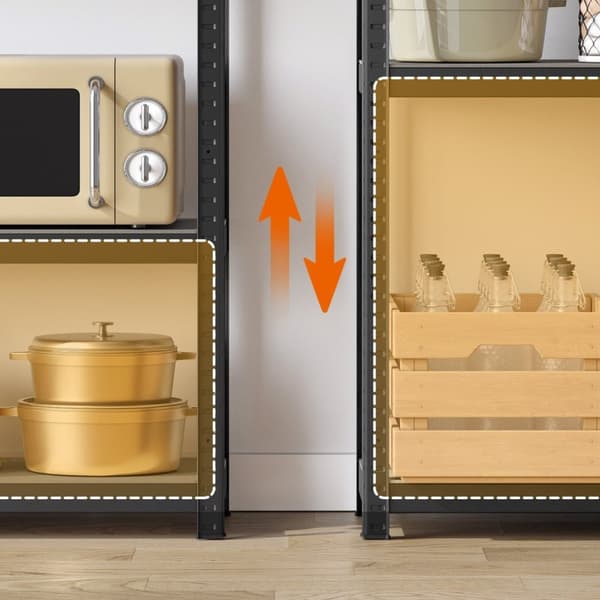 Rootz Stand Shelf - Boghylde - Lagerhylde - Holdbar opbevaring - 40 x 80 x 160 cm - pulverlakeret stål & MDF