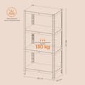 Miniatyrbillede 6 af 6: Rootz Stand Shelf - Boghylde - Lagerhylde - Holdbar opbevaring - 40 x 80 x 160 cm - pulverlakeret stål & MDF