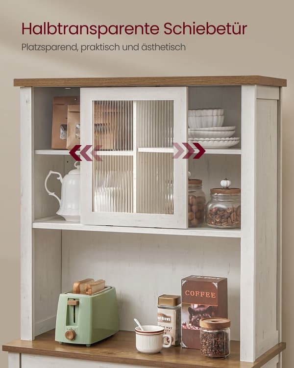 Rootz vintage skænk - opbevaringsskab - oplyst buffet -stilfuldt design - 39,7 x 80,4 x 180,3 cm