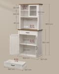 Miniatyrbillede 6 af 8: Rootz vintage skænk - opbevaringsskab - oplyst buffet -stilfuldt design - 39,7 x 80,4 x 180,3 cm