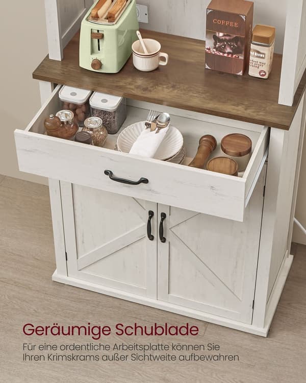 Rootz vintage skænk - opbevaringsskab - oplyst buffet -stilfuldt design - 39,7 x 80,4 x 180,3 cm