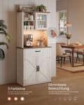 Miniatyrbillede 2 af 8: Rootz vintage skænk - opbevaringsskab - oplyst buffet -stilfuldt design - 39,7 x 80,4 x 180,3 cm