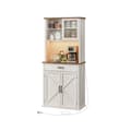Miniatyrbillede 1 af 8: Rootz vintage skænk - opbevaringsskab - oplyst buffet -stilfuldt design - 39,7 x 80,4 x 180,3 cm