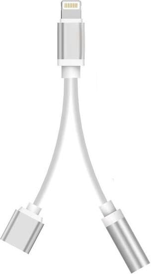 Lynkompatibel 2 i 1 lydadapter splitter opladning og lyd til iPhone